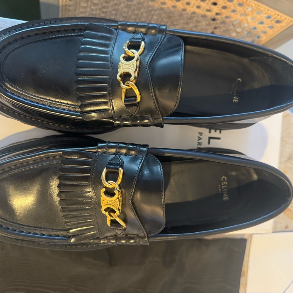 Celine Margaret Loafer with Triomphe Chain - Size 41